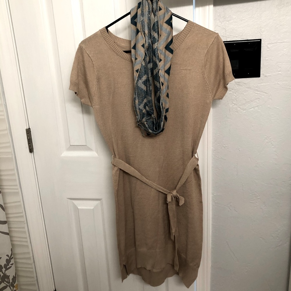 Moral Fiber Dress with Scarf Size L